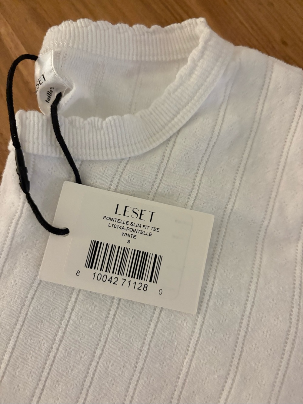 White Ribbed Women's Top - Picture 4 of 4